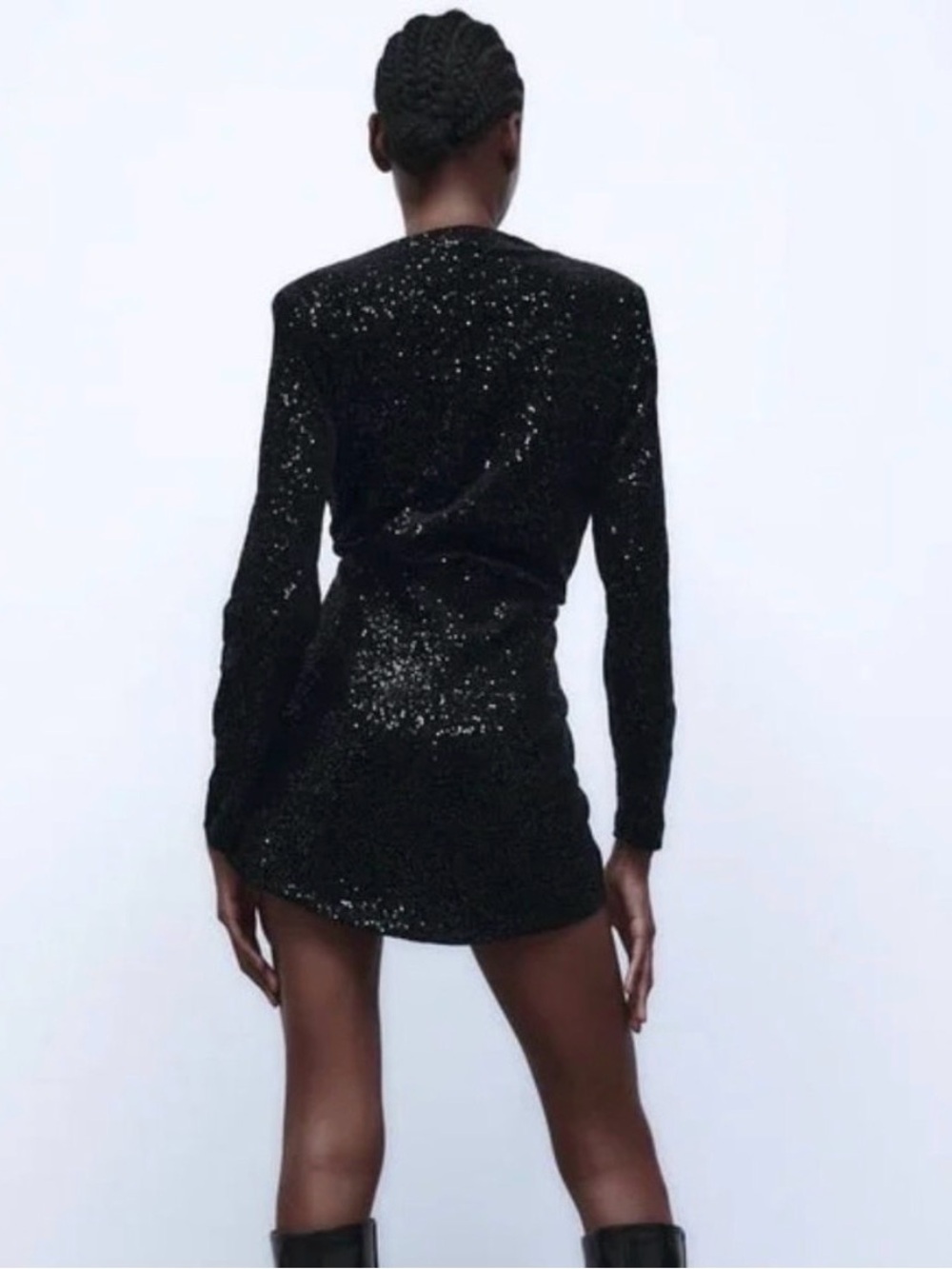 Zara Black Sequin Short Dress